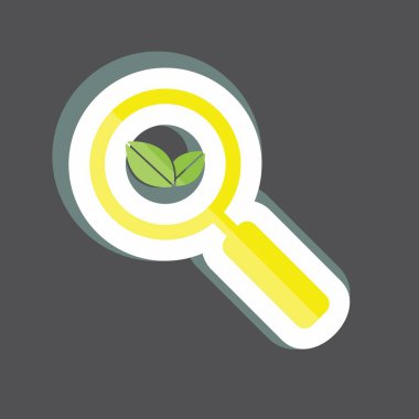 Etiket Organik Arama. IT Servisleri sembolü için uygun. Basit dizayn edilebilir. tasarım şablonu. Basit gösterim