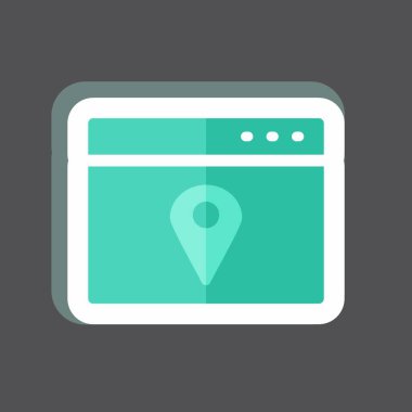 Çıkartma Konumu Web Reklamcılığı. IT Servisleri sembolü için uygun. Basit dizayn edilebilir. tasarım şablonu. Basit gösterim