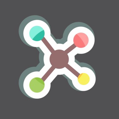 Çıkartma Ağı. IT Servisleri sembolü için uygun. Basit dizayn edilebilir. tasarım şablonu. Basit gösterim