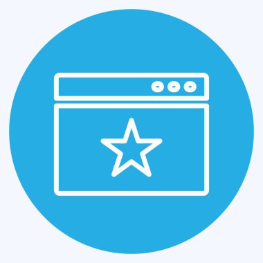 Simge Web Sitesi Tanıtımı. IT Servisleri sembolü için uygun. Mavi gözlü. Basit dizayn edilebilir. tasarım şablonu. Basit gösterim