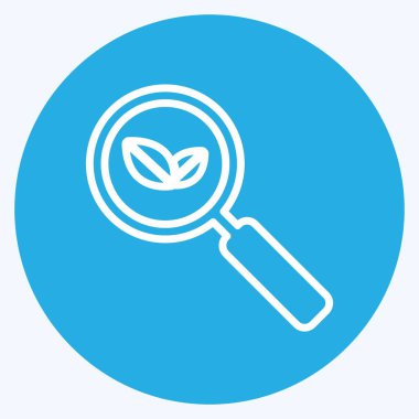 Simgesel Organik Arama. IT Servisleri sembolü için uygun. Mavi gözlü. Basit dizayn edilebilir. tasarım şablonu. Basit gösterim