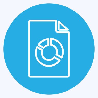 Simge Analitiği. IT Servisleri sembolü için uygun. Mavi gözlü. Basit dizayn edilebilir. tasarım şablonu. Basit gösterim