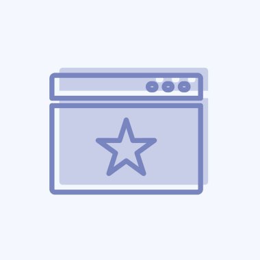 Simge Web Sitesi Tanıtımı. IT Servisleri sembolü için uygun. İki ton stili. Basit dizayn edilebilir. tasarım şablonu. Basit gösterim