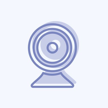 Simge Video İletişimi. IT Servisleri sembolü için uygun. İki ton stili. Basit dizayn edilebilir. tasarım şablonu. Basit gösterim