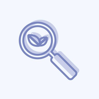 Simgesel Organik Arama. IT Servisleri sembolü için uygun. İki ton stili. Basit dizayn edilebilir. tasarım şablonu. Basit gösterim