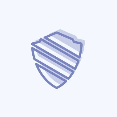 Simge Veri Güvenliği. IT Servisleri sembolü için uygun. İki ton stili. Basit dizayn edilebilir. tasarım şablonu. Basit gösterim