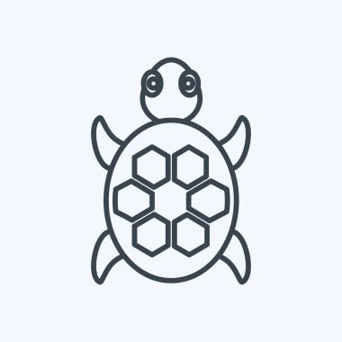 Simge Kaplumbağa. Hayvan sembolü için uygun. Sıra tarzı. Basit dizayn edilebilir. tasarım şablonu. Basit gösterim