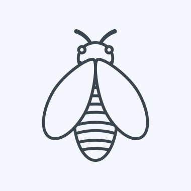 Icon Bee. Hayvan sembolü için uygun. Sıra tarzı. Basit dizayn edilebilir. tasarım şablonu. Basit gösterim