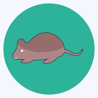 Simge Fare. Hayvan sembolü için uygun. Düz stil. Basit dizayn edilebilir. tasarım şablonu. Basit gösterim