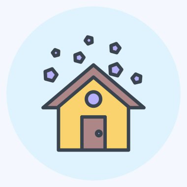 Simge dolu fırtınası. Afet sembolü için uygun. renk arkadaşı stili. Basit dizayn edilebilir. tasarım şablonu. Basit gösterim