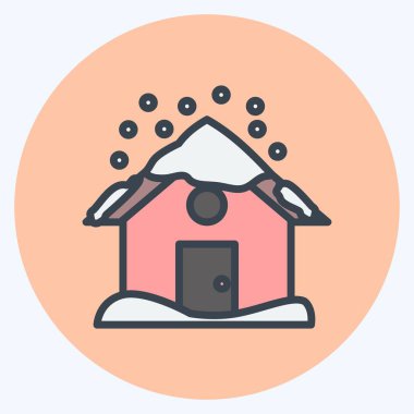 Simge Yoğun Karlar. Afet sembolü için uygun. renk arkadaşı stili. Basit dizayn edilebilir. tasarım şablonu. Basit gösterim