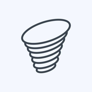 Simge Kasırgası. Afet sembolü için uygun. Sıra tarzı. Basit dizayn edilebilir. tasarım şablonu. Basit gösterim