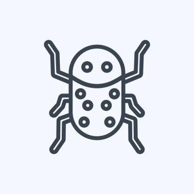 Simge Böcek İstilası. Afet sembolü için uygun. Sıra tarzı. Basit dizayn edilebilir. tasarım şablonu. Basit gösterim