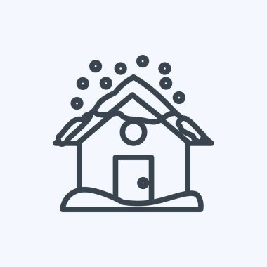 Simge Yoğun Karlar. Afet sembolü için uygun. Sıra tarzı. Basit dizayn edilebilir. tasarım şablonu. Basit gösterim