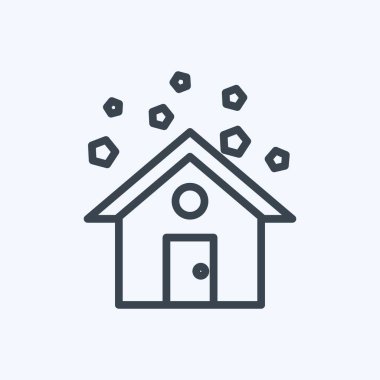 Simge dolu fırtınası. Afet sembolü için uygun. Sıra tarzı. Basit dizayn edilebilir. tasarım şablonu. Basit gösterim