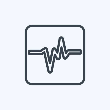 Icon deprem okumaları. Afet sembolü için uygun. Sıra tarzı. Basit dizayn edilebilir. tasarım şablonu. Basit gösterim