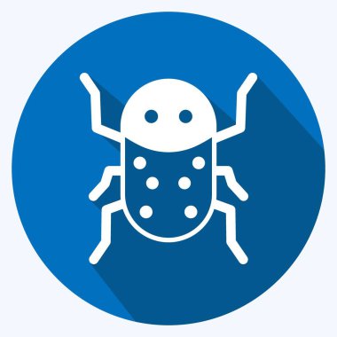 Simge Böcek İstilası. Afet sembolü için uygun. Uzun gölge tarzı. Basit dizayn edilebilir. tasarım şablonu. Basit gösterim