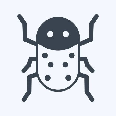 Simge Böcek İstilası. Afet sembolü için uygun. Kabartma tarzı. Basit dizayn edilebilir. tasarım şablonu. Basit gösterim