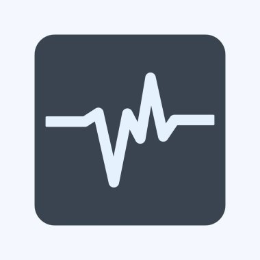 Icon deprem okumaları. Afet sembolü için uygun. Kabartma tarzı. Basit dizayn edilebilir. tasarım şablonu. Basit gösterim