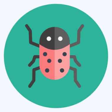 Simge Böcek İstilası. Afet sembolü için uygun. Düz stil. Basit dizayn edilebilir. tasarım şablonu. Basit gösterim