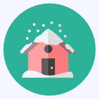 Simge Yoğun Karlar. Afet sembolü için uygun. Düz stil. Basit dizayn edilebilir. tasarım şablonu. Basit gösterim