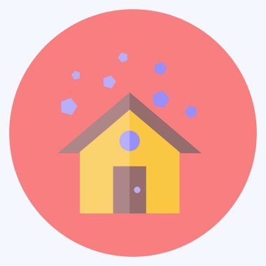 Simge dolu fırtınası. Afet sembolü için uygun. Düz stil. Basit dizayn edilebilir. tasarım şablonu. Basit gösterim