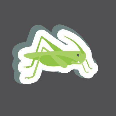 Çıkartma Çekirge İstilası. Afet sembolü için uygun. renk arkadaşı stili. Basit dizayn edilebilir. tasarım şablonu. Basit gösterim