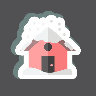 Çıkartma Yoğun Karlar. Afet sembolü için uygun. renk arkadaşı stili. Basit dizayn edilebilir. tasarım şablonu. Basit gösterim