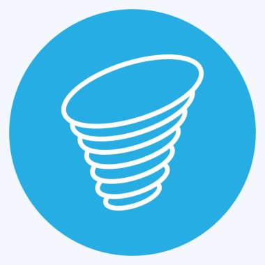 Simge Kasırgası. Afet sembolü için uygun. Mavi gözlü. Basit dizayn edilebilir. tasarım şablonu. Basit gösterim