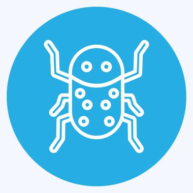 Simge Böcek İstilası. Afet sembolü için uygun. Mavi gözlü. Basit dizayn edilebilir. tasarım şablonu. Basit gösterim