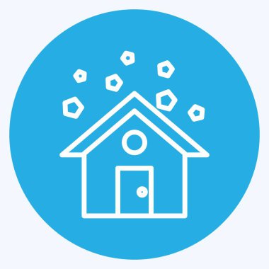 Simge dolu fırtınası. Afet sembolü için uygun. Mavi gözlü. Basit dizayn edilebilir. tasarım şablonu. Basit gösterim