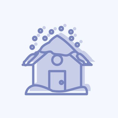 Simge Yoğun Karlar. Afet sembolü için uygun. İki ton stili. Basit dizayn edilebilir. tasarım şablonu. Basit gösterim