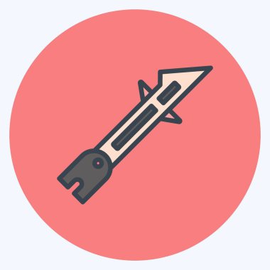 Simge Dikiş Göstergesi. Terzi sembolü için uygun. renk arkadaşı stili. Basit dizayn edilebilir. tasarım şablonu. Basit gösterim