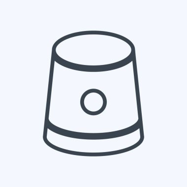 Simge Yüksüğü. Terzi sembolü için uygun. Sıra tarzı. Basit dizayn edilebilir. tasarım şablonu. Basit gösterim