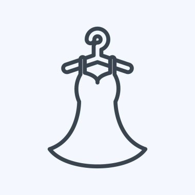 Simge Dikişli Elbise. Terzi sembolü için uygun. Sıra tarzı. Basit dizayn edilebilir. tasarım şablonu. Basit gösterim