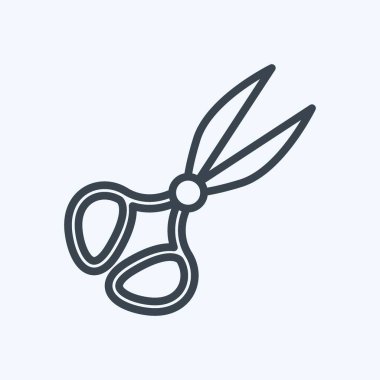 Terzi sembolü için uygun bir makas ikilisi. Sıra tarzı. Basit dizayn edilebilir. tasarım şablonu. Basit gösterim