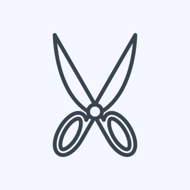 Terzi sembolü için uygun Makas 1 ikilisi. Kabartma tarzı. Basit dizayn edilebilir. tasarım şablonu. Basit gösterim