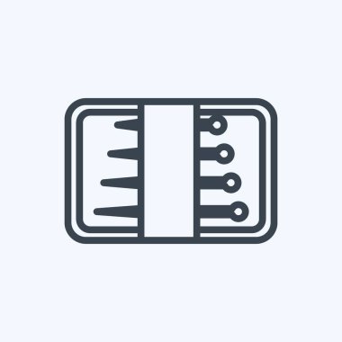 Icon Needles Paketi. Terzi sembolü için uygun. Sıra tarzı. Basit dizayn edilebilir. tasarım şablonu. Basit gösterim