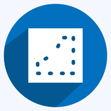 Simge Dikiş Hatları. Terzi sembolü için uygun. Uzun gölge tarzı. Basit dizayn edilebilir. tasarım şablonu. Basit gösterim