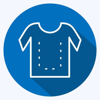 Simge Dikiş Çizgileri. Terzi sembolü için uygun. Uzun gölge tarzı. Basit dizayn edilebilir. tasarım şablonu. Basit gösterim