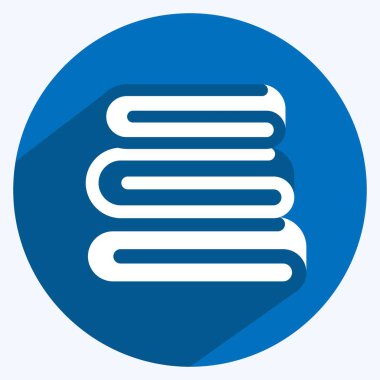 Simge katlanmış giysiler. Terzi sembolü için uygun. Uzun gölge tarzı. Basit dizayn edilebilir. tasarım şablonu. Basit gösterim