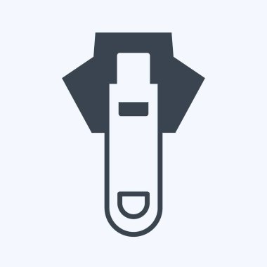 Terzi sembolü için uygun Simge Fermuarı 2. Kabartma tarzı. Basit dizayn edilebilir. tasarım şablonu. Basit gösterim