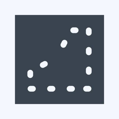 Simge Dikiş Hatları. Terzi sembolü için uygun. Kabartma tarzı. Basit dizayn edilebilir. tasarım şablonu. Basit gösterim