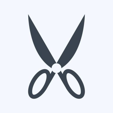 Terzi sembolü için uygun Makas 1 ikilisi. Kabartma tarzı. Basit dizayn edilebilir. tasarım şablonu. Basit gösterim