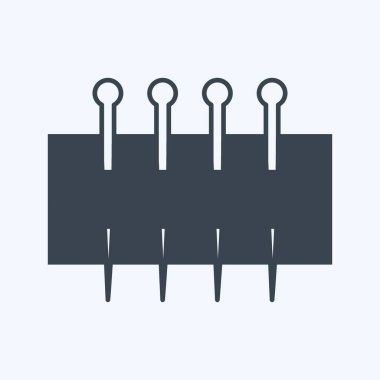 Icon Needles Holder. Terzi sembolü için uygun. Kabartma tarzı. Basit dizayn edilebilir. tasarım şablonu. Basit gösterim