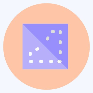 Simge Dikiş Hatları. Terzi sembolü için uygun. Düz stil. Basit dizayn edilebilir. tasarım şablonu. Basit gösterim