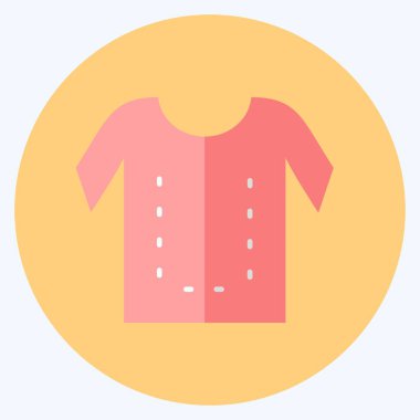 Simge Dikiş Çizgileri. Terzi sembolü için uygun. Düz stil. Basit dizayn edilebilir. tasarım şablonu. Basit gösterim