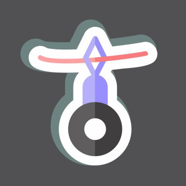 Etiket İpliği. Terzi sembolü için uygun. Basit dizayn edilebilir. tasarım şablonu. Basit gösterim