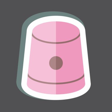 Etiket Yüksüğü. Terzi sembolü için uygun. Basit dizayn edilebilir. tasarım şablonu. Basit gösterim