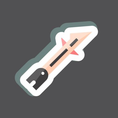 Etiket Dikiş Göstergesi. Terzi sembolü için uygun. Basit dizayn edilebilir. tasarım şablonu. Basit gösterim